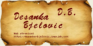 Desanka Bjelović vizit kartica